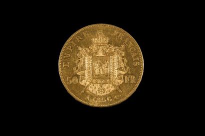 null SECOND EMPIRE (1852-1870).
50 francs type Napoléon III tête nue, 1856-A=Paris....
