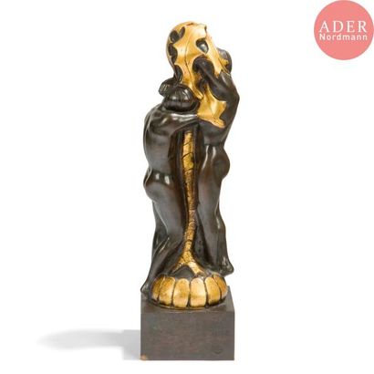 null Hariette G. MILLER (1892-1971) 
Adam & Ève, [1927]
Sculpture. Épreuve en bronze...
