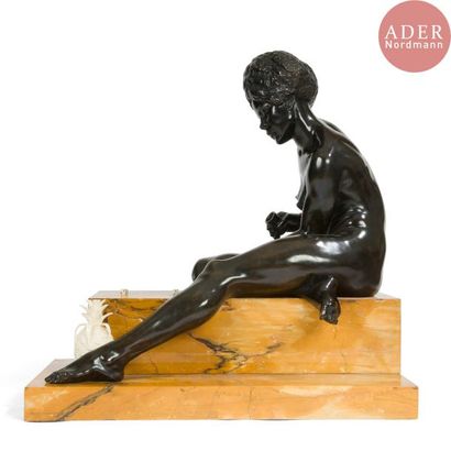 null Clarisse LEVY-KINSBOURG (1896- ?) 
Mauresque jouant aux dés 
Sculpture. Épreuve...