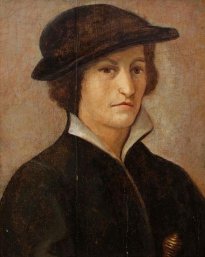 null Dans le goût d’Andrea del SARTO
Portrait d’homme 
Panneau
33,5 x 27,5 cm