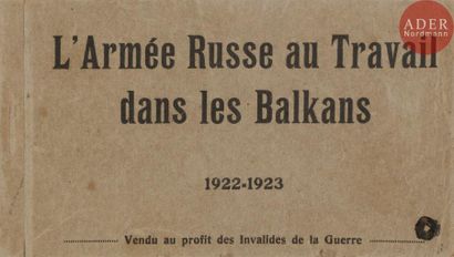 null L’Armée Russe au Travail dans les Balkans. 1922 - 1923.
Album de cartes postales....