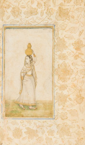 Jeune femme au lota, Inde du Nord, première...