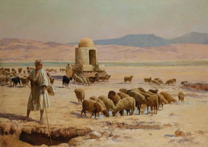  [Attribué à] Albert-Gabriel RIGOLOT (1862-1932) Paysage orientaliste Huile sur toile....