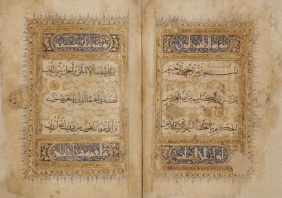 null Partie de Coran, Iran ou Iraq, XIVe siècle
Manuscrit sur papier de 5 lignes...