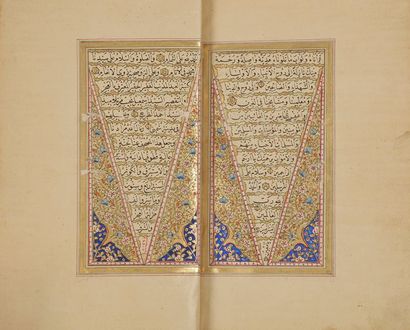 null Coran ottoman, signé Seyyed Ahmad al-zarifi et daté 1848
Manuscrit complet sur...