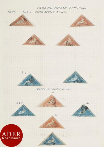 null CAP DE BONNE-ESPERANCE
Très bel ensemble, dont 8 pages contenant 82 triangulaires...