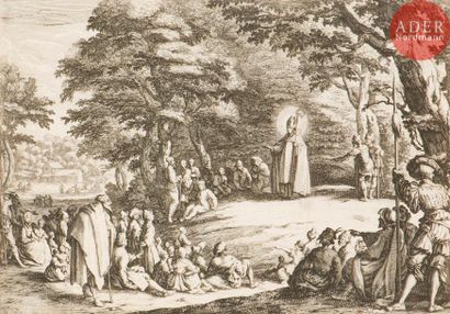  Jacques Callot (1592-1635) Saint Amond. 1621. Eau-forte et burin. 278 x 196. Lieure...
