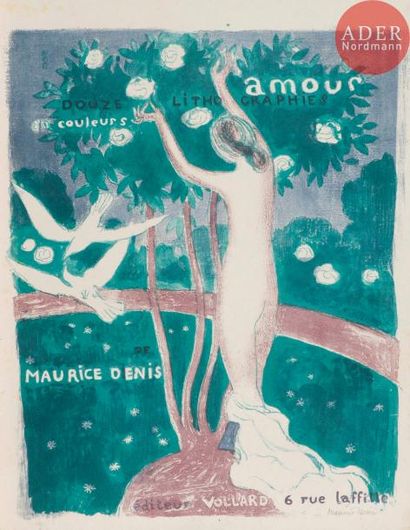  Maurice Denis (1870-1943) Couverture pour la suite « Amour ». 1898-1899. Lithographie....