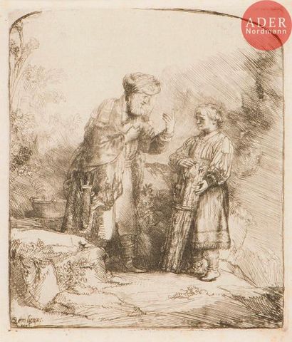 null Rembrandt Harmensz. van Rijn (1606-1669)
Abraham et Isaac. 1645. Eau-forte....