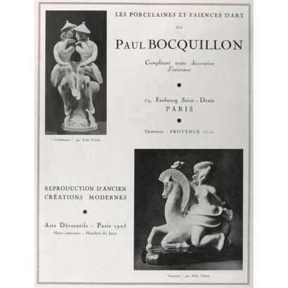 null NELLY POLLAK (ACTIVE DANS LES ANNÉES 1920 / 30) SCULPTEUR – PAUL BOCQUILLON...