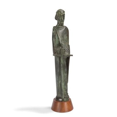 null JEAN LAMBERT-RUCKI (1888-1967)

Saint Paul 
Sculpture. 
Épreuve en bronze à...