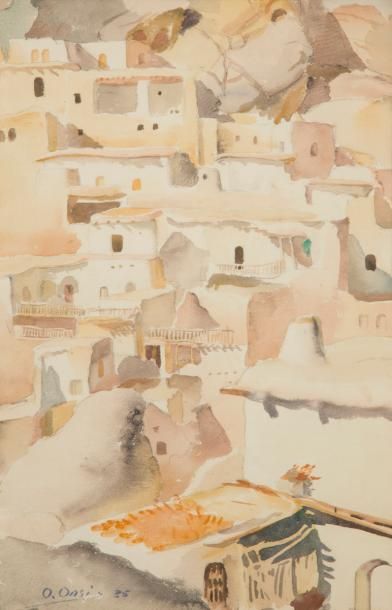 null Omar ONSI [libanais] (1901-1969)

Village au Liban, 1935
Aquarelle.
Signée et...
