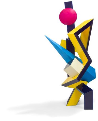  Jean Claude FARHI (1940-2012) Composition, 1989 Sculpture en plexiglas coloré. Signée...