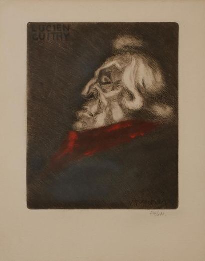 null Lucien GUITRY (1860-1925) 3 LAS ; 2 pages in-8 au crayon sur papier à en-tête...