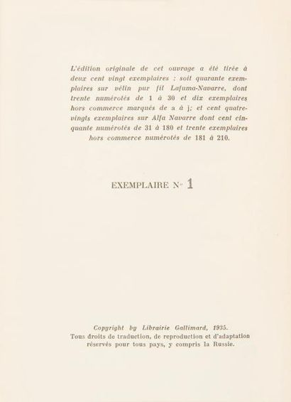 null Sacha GUITRY Mémoires d’un tricheur, roman (Gallimard, 1935) In?8, broché, couverture...