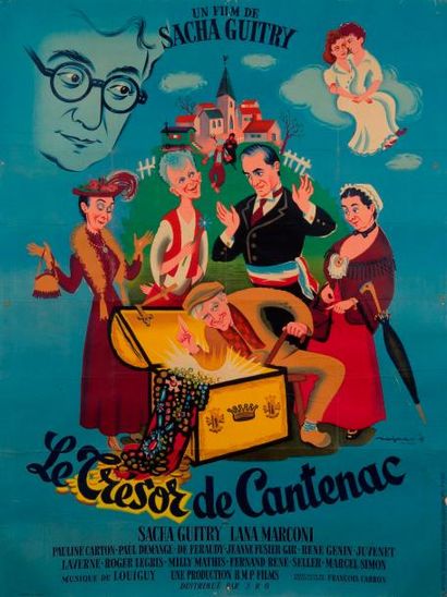 null René ROJAC Affiche pour le film Le Trésor de Cantenac, 1950 Impr de la Cinématographie...