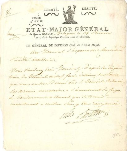 null Généraux et maréchaux 20 LAS, LS ou PS, 1791-1798
 Alexandre Berthier, vicomte...