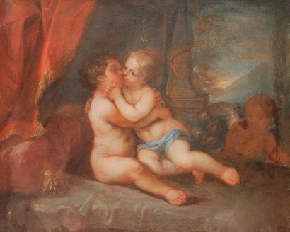 null Attribué à Vittorio Amedeo RAPOUS 
(1729 - 1800)
Le mariage des enfants 
Le...