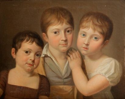 null Jean Jacques Augustin Raymond AUBERT 
(Marseille 1781 - 1857)
Portrait d’enfants...