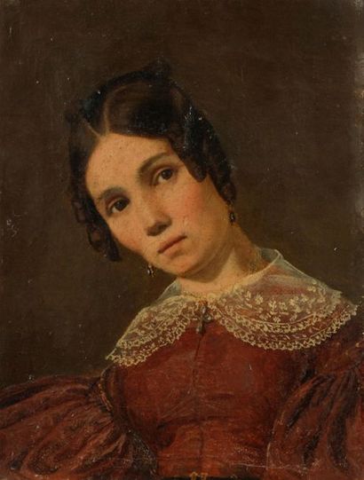 null École ALLEMANDE vers 1830
Portrait d’homme
Portrait de femme
Paire de toiles
23...
