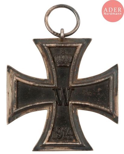 null ALLEMAGNE
Croix de fer de 2e classe (1914). 
En métal argenté, et noirci. 
Poinçon...