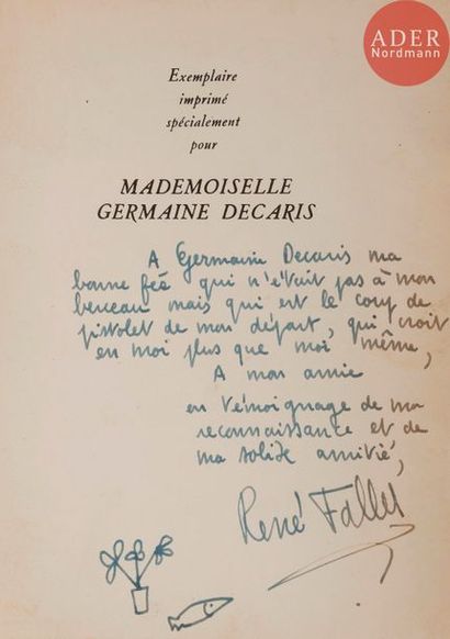 null FALLET (René).
Banlieue Sud-Est. Roman.
Paris : Domat, [1947]. — In-12, 382...