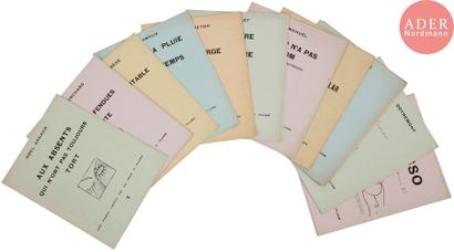null [SURRÉALISME].
Les Pages libres de la main à plume.
Paris, 1943-1944. — 12 fascicules...