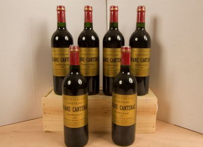 null 6 B CHÂTEAU BRANE CANTENAC (Caisse Bois), GCC2 Margaux, 1998