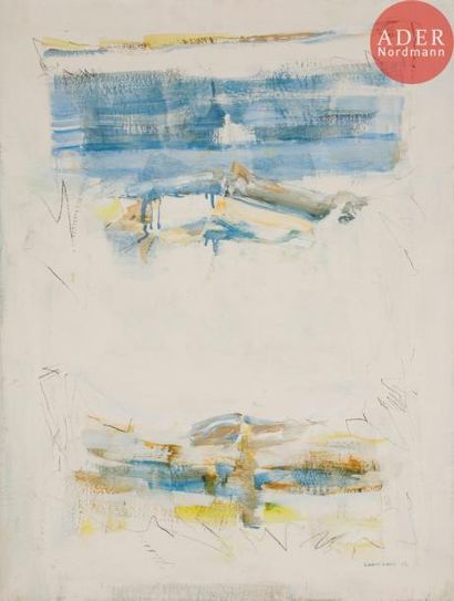 null Albert CHAMINADE (1923-2010)
Composition, 1972
Huile et fusain sur toile.
Signée...