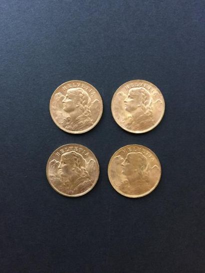 null 4 pièces de 20 Francs suisse en or

Frais acheteur : 8% HT