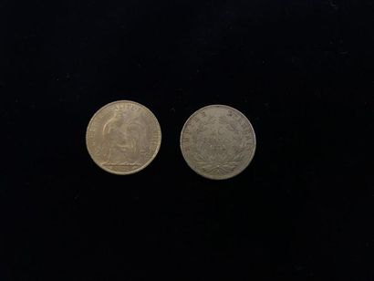 null 2 pièces de 20 Francs en or : - 1 Type Napoléon III - 1 Type Coq

Frais acheteur...