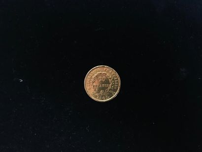 null 1 pièce de 20 Francs en or. Type Napoléon Empereur Lauré- 1808 Poids: 6.39g
(nettoyée...