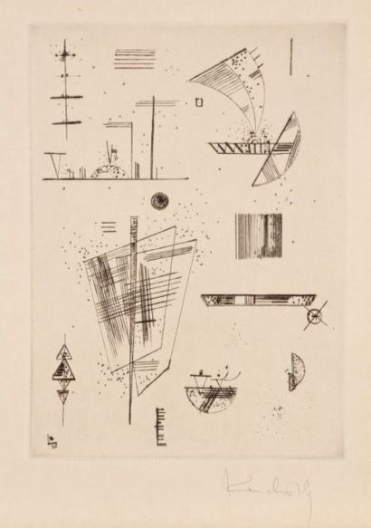 Wassily Kandinsky (1866-1944) Première eau-forte pour les Éditions « Cahiers d'art...