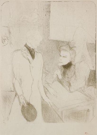 Henri de Toulouse-Lautrec (1864-1901) Brandès et Le Bargy, dans « Cabotins ». 1894....