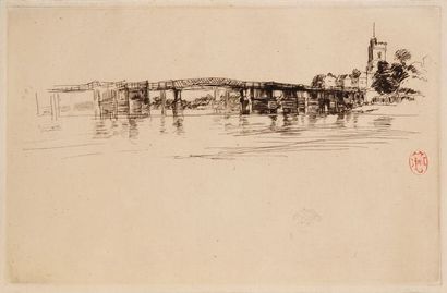 James Abbott McNeill Whistler (1834-1903) The Little Putney, n° 1. 1879. Eau-forte....