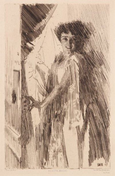 Anders Zorn (1860-1920) Rosita Mauri. 1889. Eau-forte. 157 x 235. Delteil 34 ; Asplund...