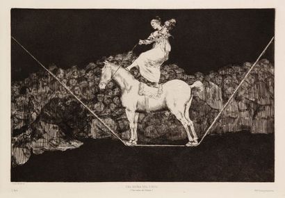Francisco de Goya y Lucientes (1746-1828) Una reïna del circo. 1816-1824. Eau-forte,...