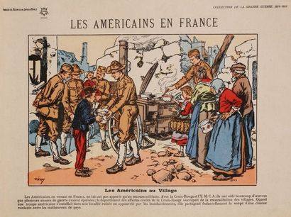 DIVERS [Guerre 1914-1918]. Planches de la série Les Américains en France (Les Américains...