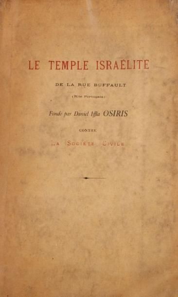 [PARIS] Temple Israélite de la rue Buffault - Plaidoirie de Mr Léon Cléry. Arrêt...