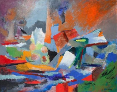 Pierre VAN POUCKE (1920-1983) Nature morte, vers 1975. Huile sur toile. Signée en...