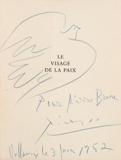 PABLO PICASSO - PAUL ÉLUARD Le Visage de la paix. Paris, Éditions Cercle d'art, 1951....