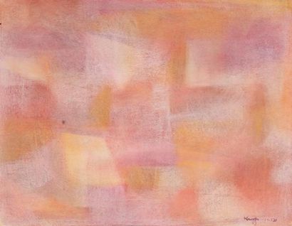Guitou KNOOP (1905-1985) Composition abstraite, 1959 Pastel. Signé et daté en bas...