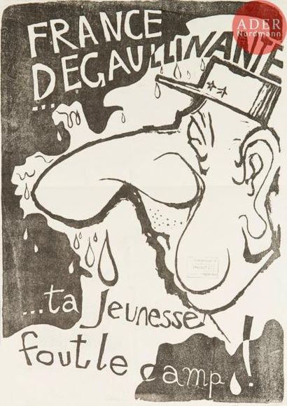 null [AFFICHE MAI 68] Ensemble de 5 affiches :
- Pour la violence, la haine et la...