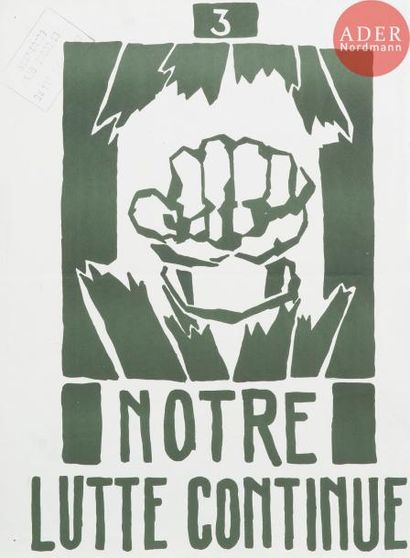 null [AFFICHE MAI 68] Ensemble de 5 affiches : 
- Choisissons notre terrain de combat.
Atelier...