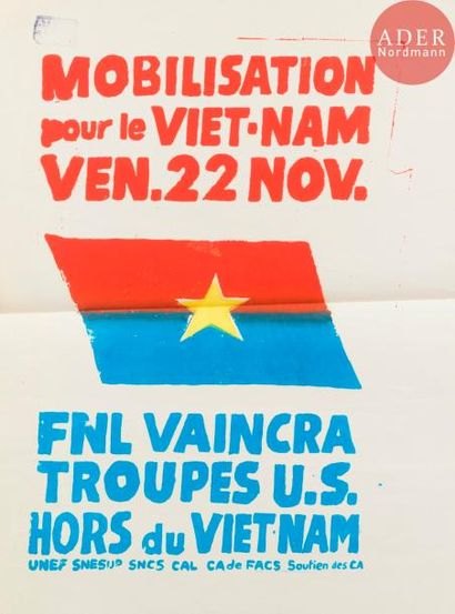 null [AFFICHE MAI 68] Ensemble de 5 affiches :
- « Dix Mai 1968 » - Manifestation...