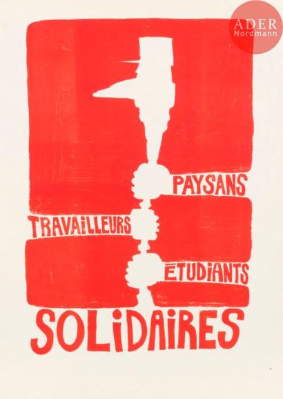 null [AFFICHE MAI 68] Ensemble de 3 affiches : 
- L’union de tous les travailleurs...