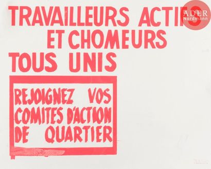 null [AFFICHE MAI 68] Ensemble de 6 affiches reprint : 
- Frontière = Répression....