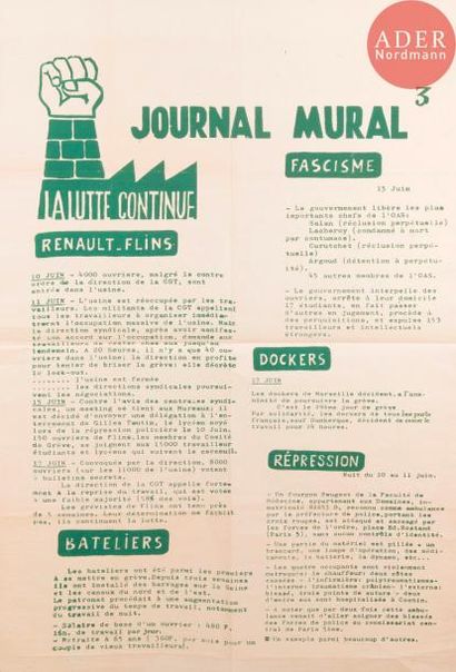 null [AFFICHE MAI 68]
Journal Mural. La Lutte continue
Atelier Populaire - Ex-École...