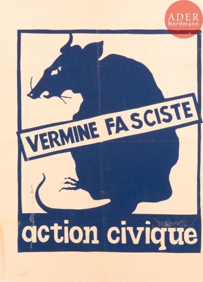 null [AFFICHE MAI 68]
Vermine fasciste. Action civique 
École Nationale Supérieure...