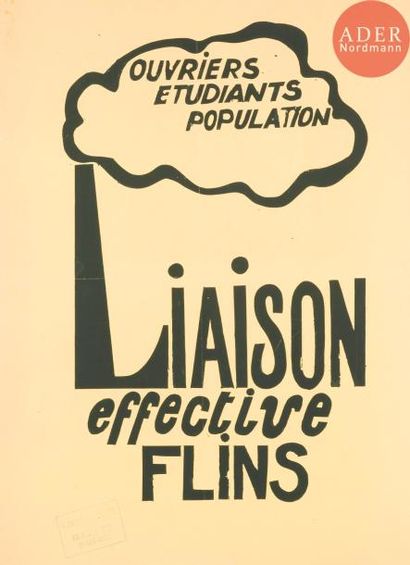 null [AFFICHE MAI 68]
Ouvriers Etudiants Population. Liaison Effective.
Atelier Populaire...